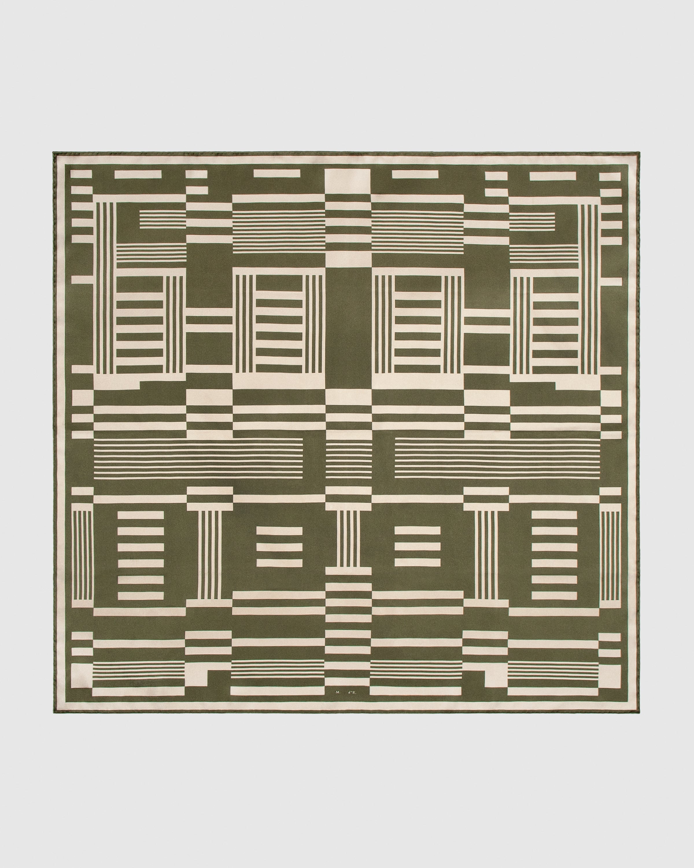 Moss Green Silk Scarf | Silk Stable Scarves | Maison d'Etto